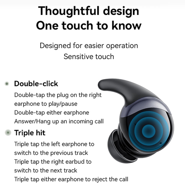 Yesido TWS30 ANC Active Noise Reduction TWS Bluetooth Earphone - Black