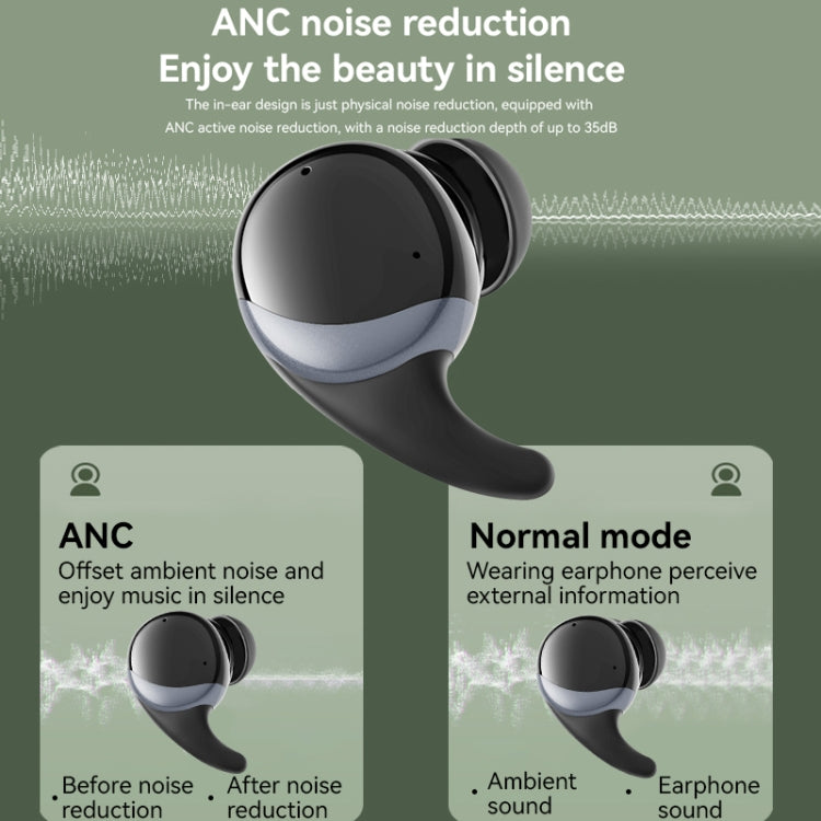 Yesido TWS30 ANC Active Noise Reduction TWS Bluetooth Earphone - Black