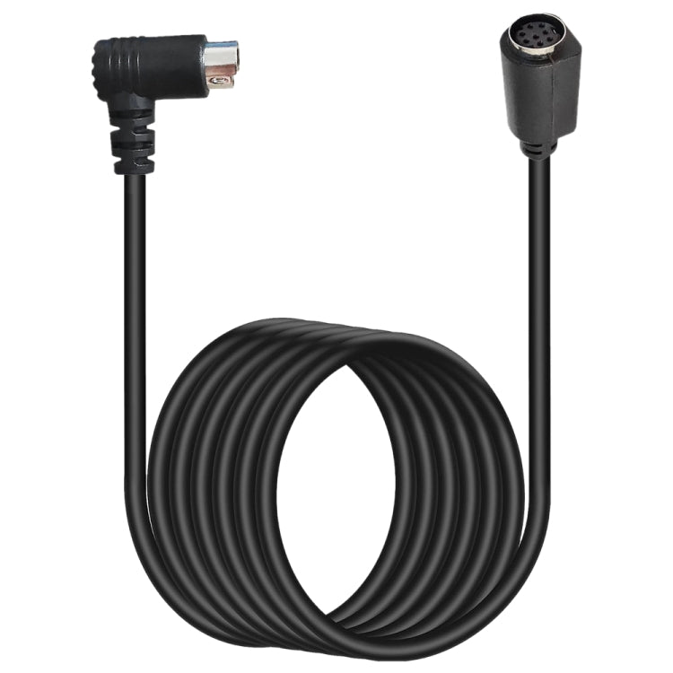 Curved mini DIN 8 Pin TV Audio Adapter Cable S-Video TV Box Cable, Length:3m - Black