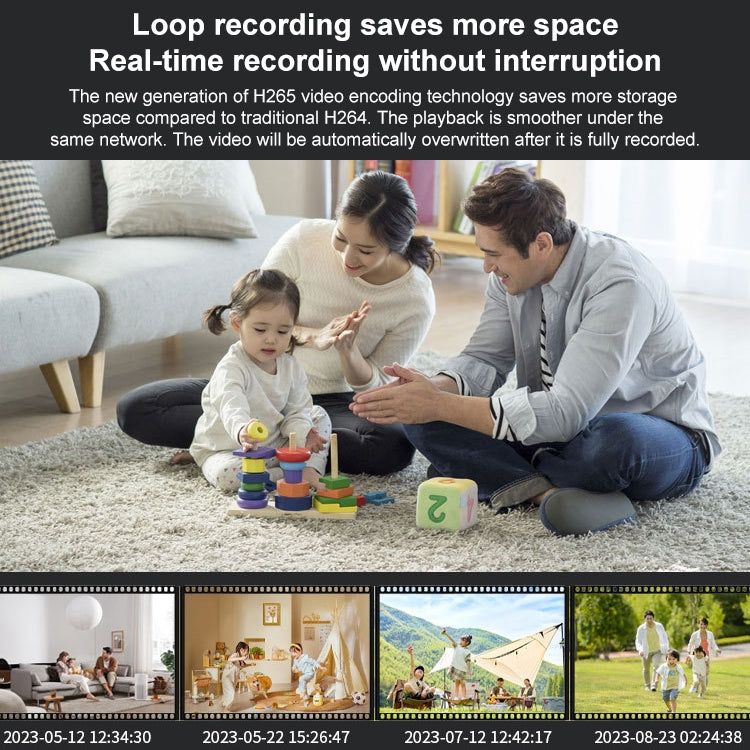 30W HD Night Vision Remote Indoor and Outdoor Wireless Surveillance Camera, Memory Card:without