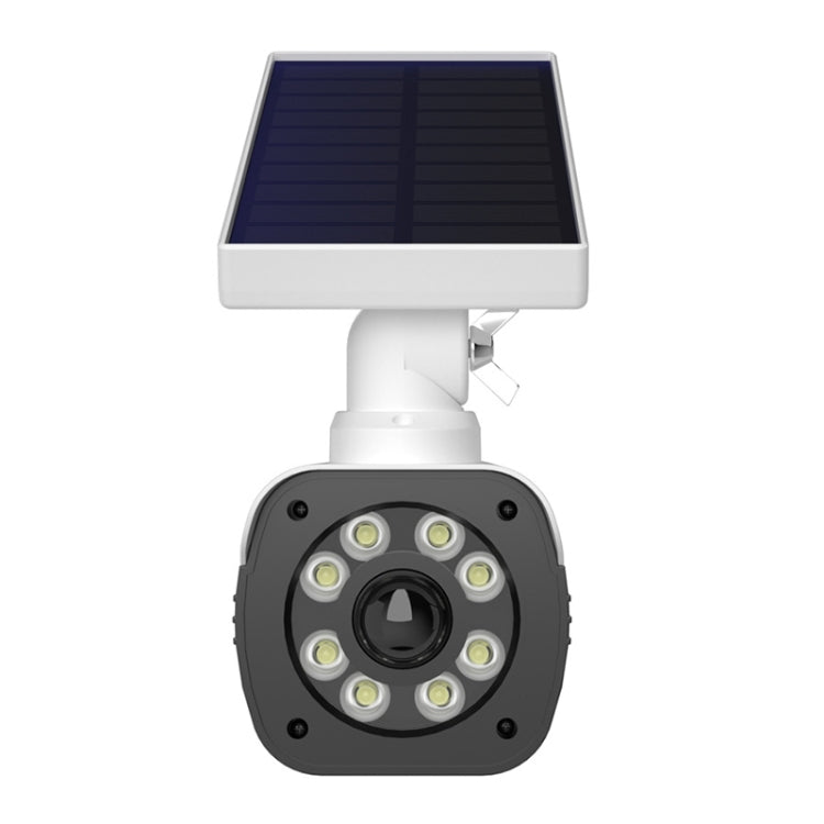 Human Body Sensing Simulation Surveillance Camera Solar Wall Light - White