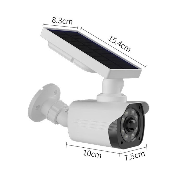 Human Body Sensing Simulation Surveillance Camera Solar Wall Light - White