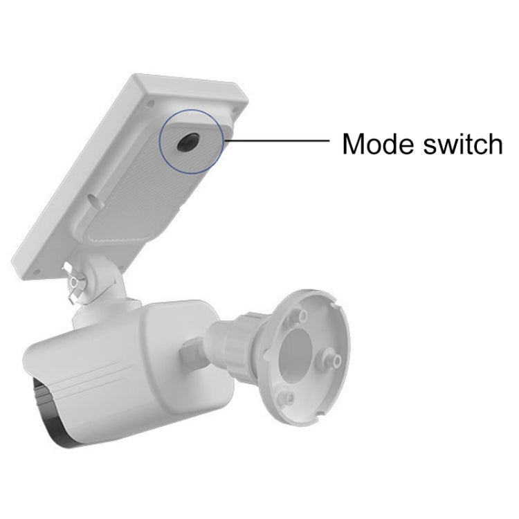 Human Body Sensing Simulation Surveillance Camera Solar Wall Light - White