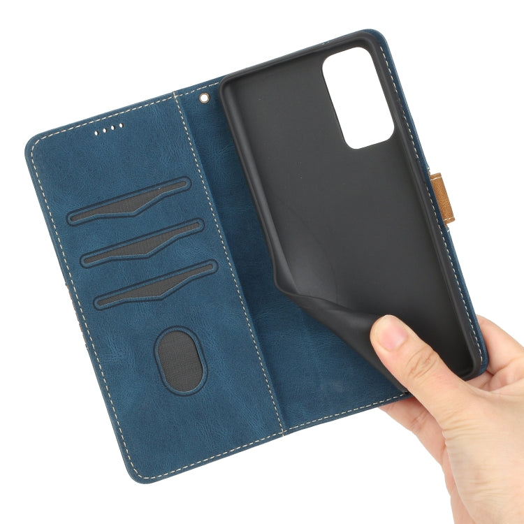 For Samsung Galaxy S20 FE Grid Stitching Leather Phone Case with Lanyard