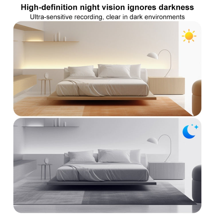 Indoor HD Night Vision Wireless WiFi Surveillance Camera, Memory Card:without