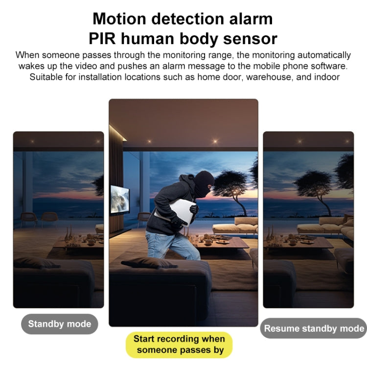 Indoor HD Night Vision Wireless WiFi Surveillance Camera, Memory Card:64GB