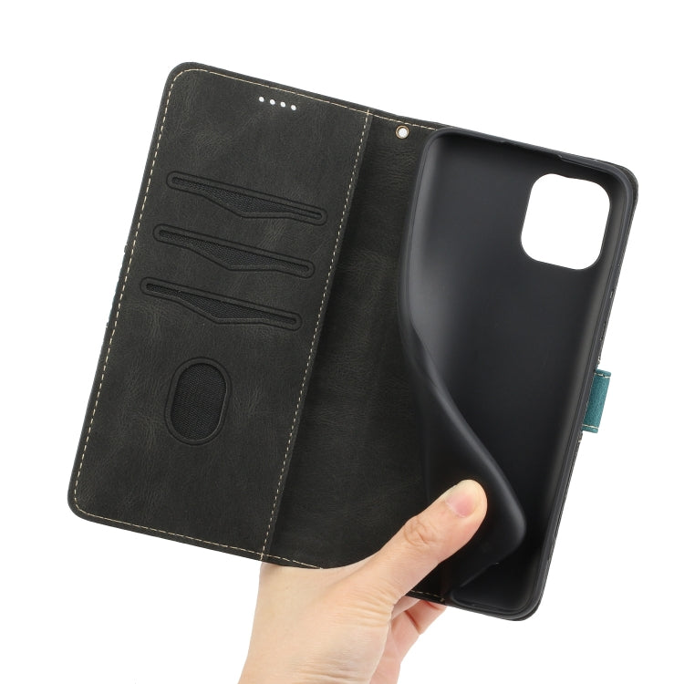 For Samsung Galaxy A03 Grid Stitching Leather Phone Case with Lanyard