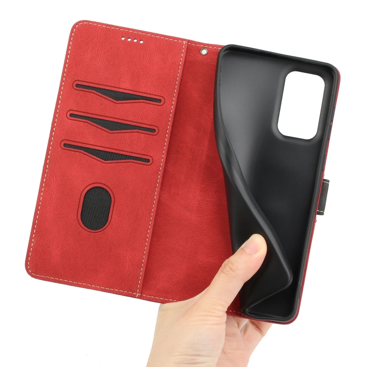 For Samsung Galaxy A52 5G / 4G Grid Stitching Leather Phone Case with Lanyard