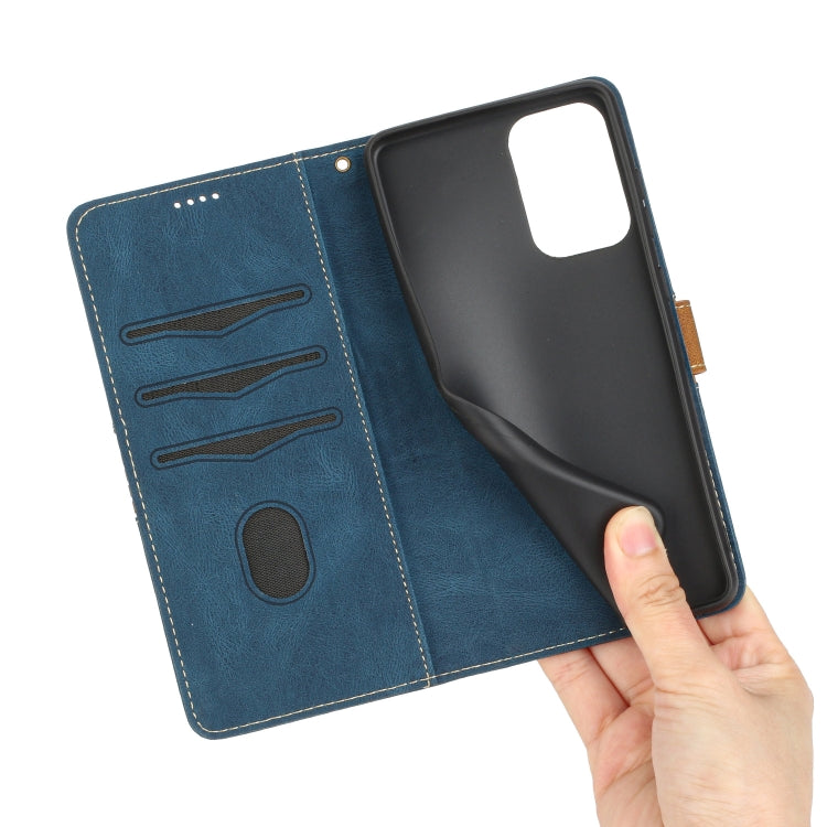 For Samsung Galaxy A72 5G / 4G Grid Stitching Leather Phone Case with Lanyard