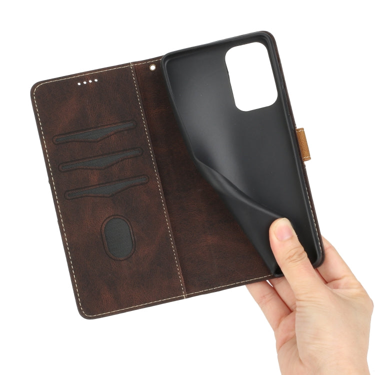 For Samsung Galaxy A72 5G / 4G Grid Stitching Leather Phone Case with Lanyard