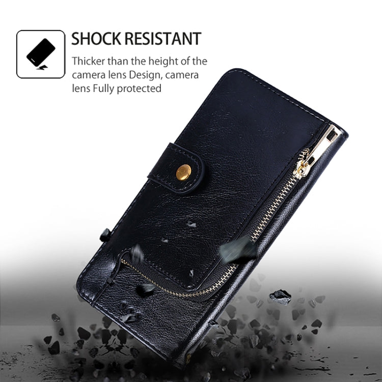 For Fujitsu Arrows We2 Plus Zipper Bag Leather Phone Case
