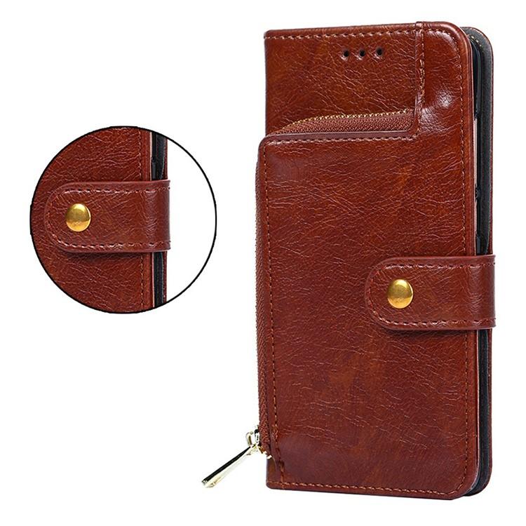 For Redmi A5 4G 171.7mm Zipper Bag Leather Phone Case