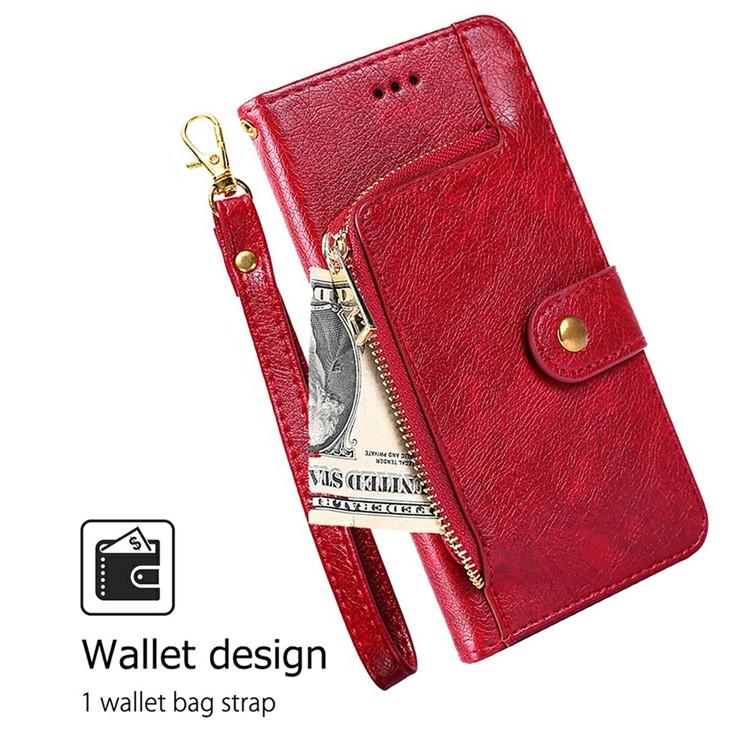For Redmi K80 Ultra Zipper Bag Leather Phone Case