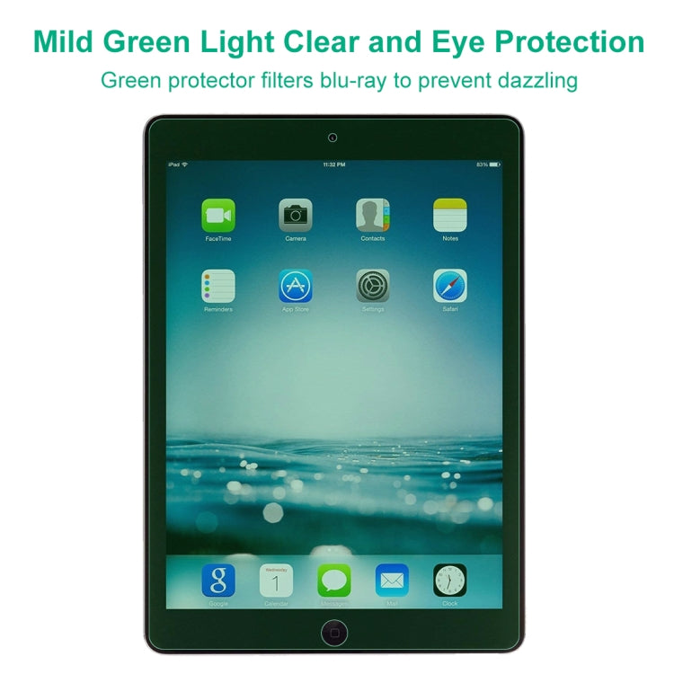 For iPad 9.7 2018 9H 2.5D Eye Protection Green Light Explosion-proof Tempered Glass Film