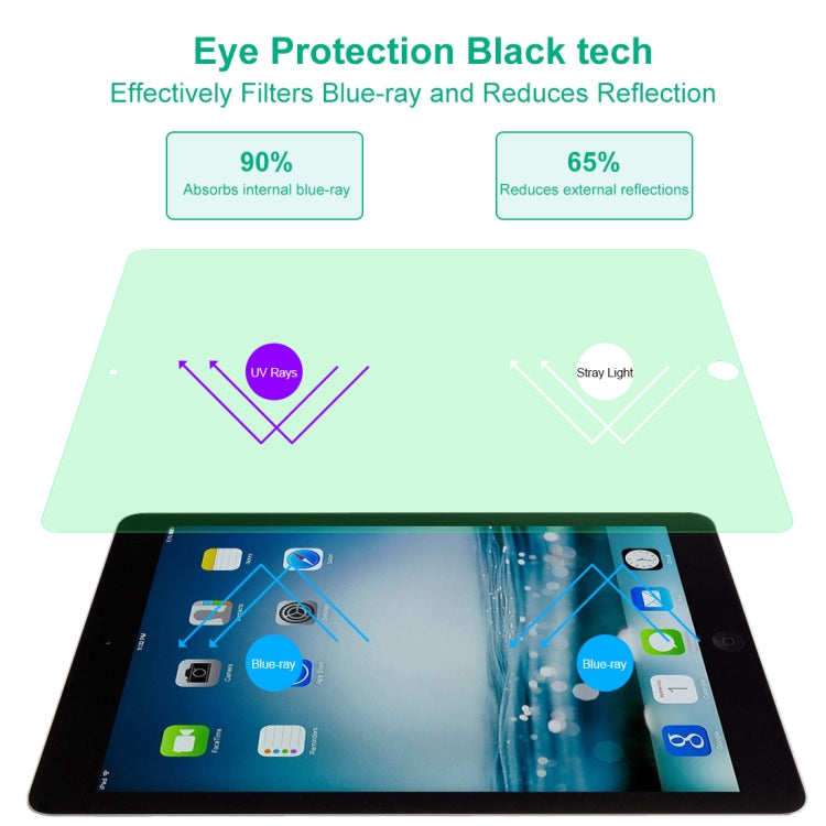 For iPad 9.7 2018 9H 2.5D Eye Protection Green Light Explosion-proof Tempered Glass Film