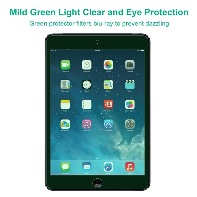 For iPad Mini 3 & 2 9H 2.5D Eye Protection Green Light Explosion-proof Tempered Glass Film