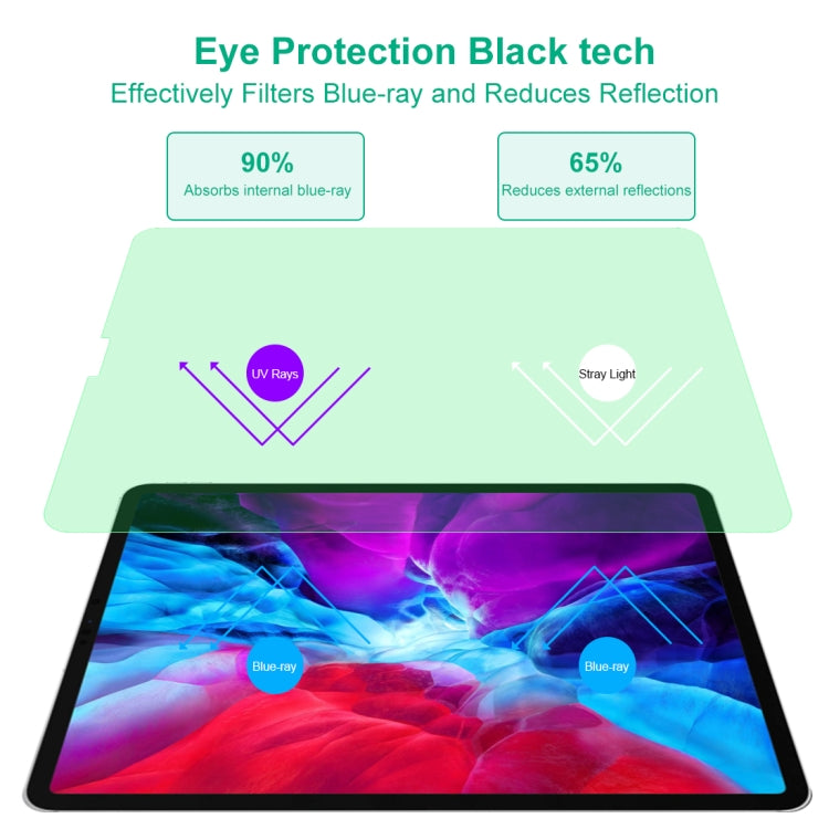 For iPad Pro 12.9 2018 / 2020 / 2021 / 2022 9H 2.5D Eye Protection Green Light Explosion-proof Tempered Glass Film