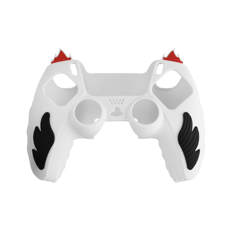 For Sony PS5 Flame Silicone Gamepad Protective Case