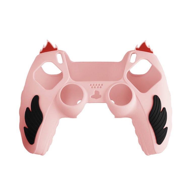 For Sony PS5 Flame Silicone Gamepad Protective Case