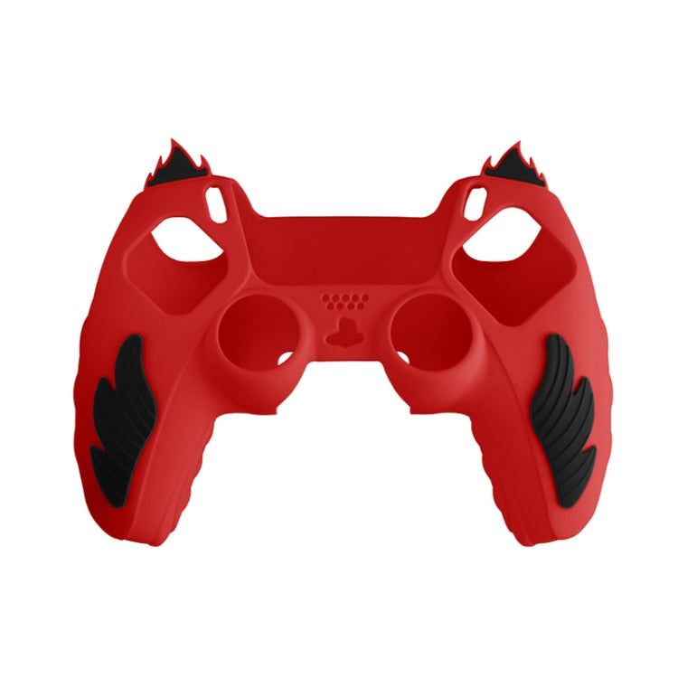 For Sony PS5 Flame Silicone Gamepad Protective Case