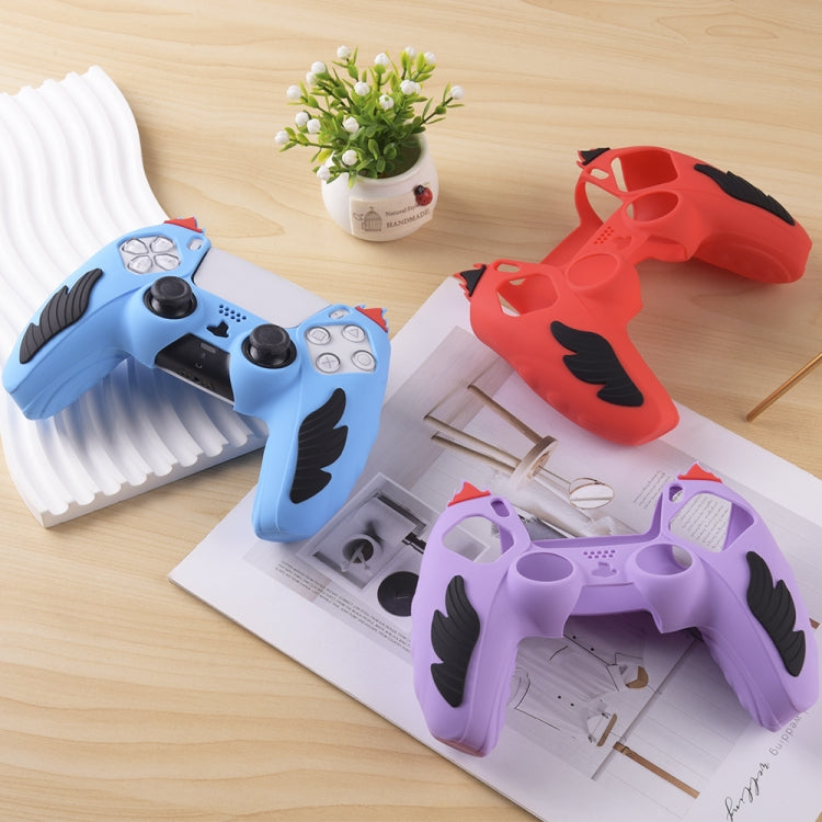 For Sony PS5 Flame Silicone Gamepad Protective Case