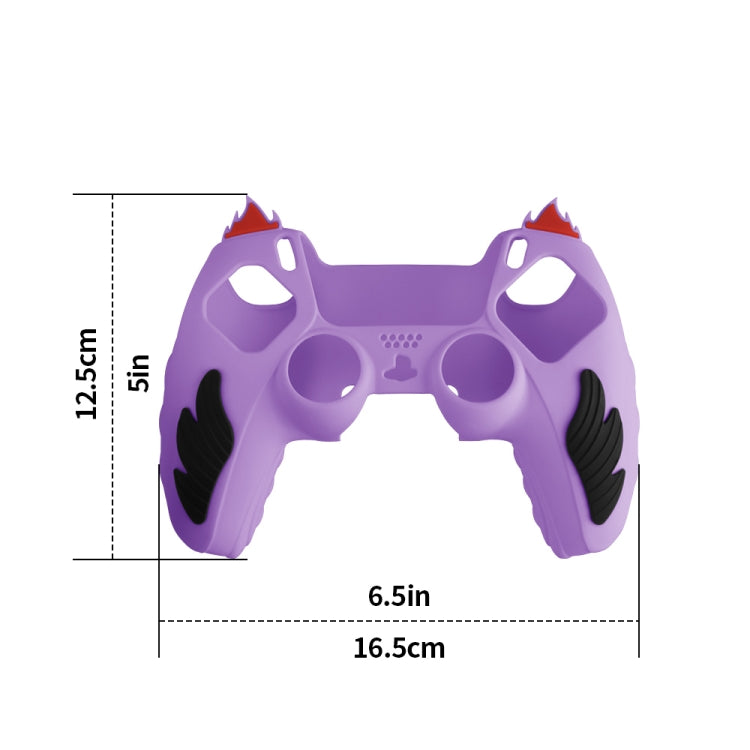For Sony PS5 Flame Silicone Gamepad Protective Case