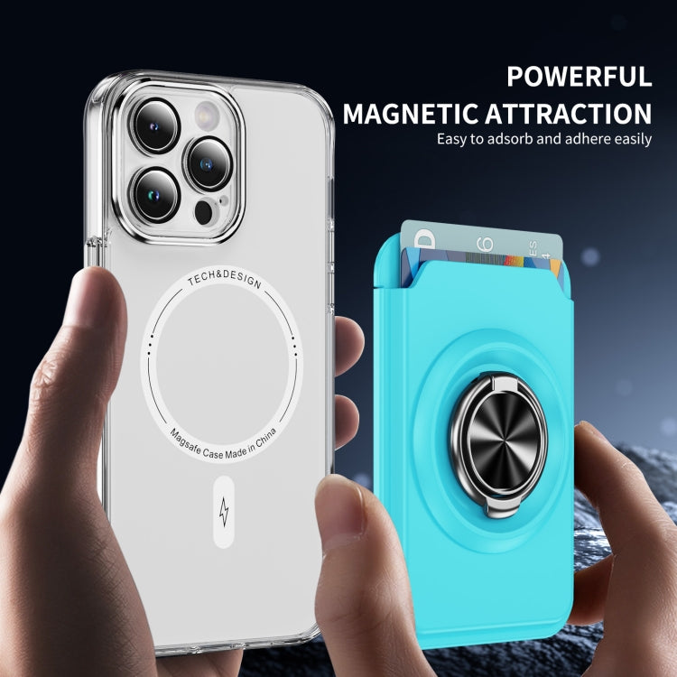 Skin Feel PC Magnetic Card Bag with 360-degree Rotating Holder