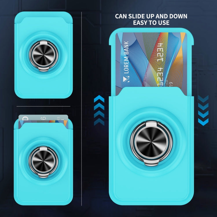 Skin Feel PC Magnetic Card Bag with 360-degree Rotating Holder