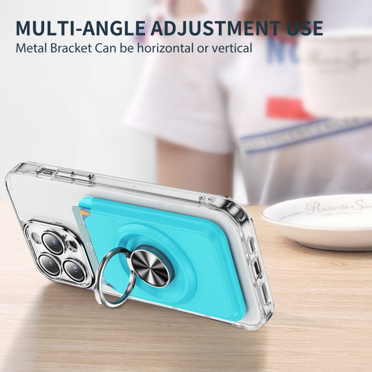 Skin Feel PC Magnetic Card Bag with 360-degree Rotating Holder