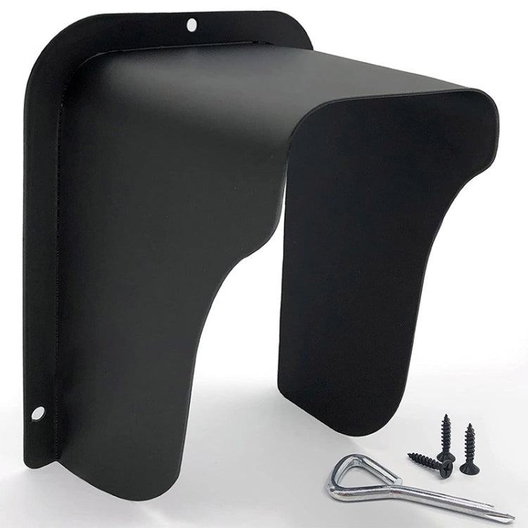FS-2309 Outdoor Rainproof Cover for Video Doorbell Metal Wind and Sun Protection Box - Black