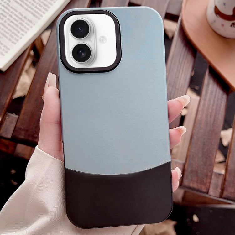 For iPhone 16 Plus Color Contrast 2 in 1 Skin Feel PC Hybrid TPU Phone Case