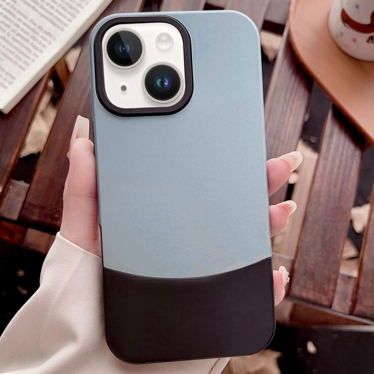 For iPhone 15 Color Contrast 2 in 1 Skin Feel PC Hybrid TPU Phone Case