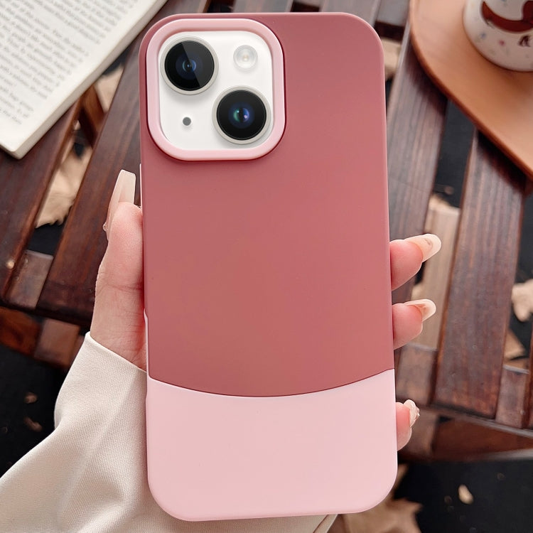For iPhone 14 Color Contrast 2 in 1 Skin Feel PC Hybrid TPU Phone Case