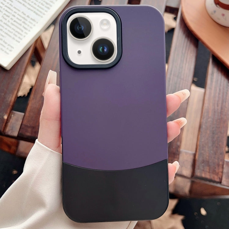 For iPhone 14 Color Contrast 2 in 1 Skin Feel PC Hybrid TPU Phone Case