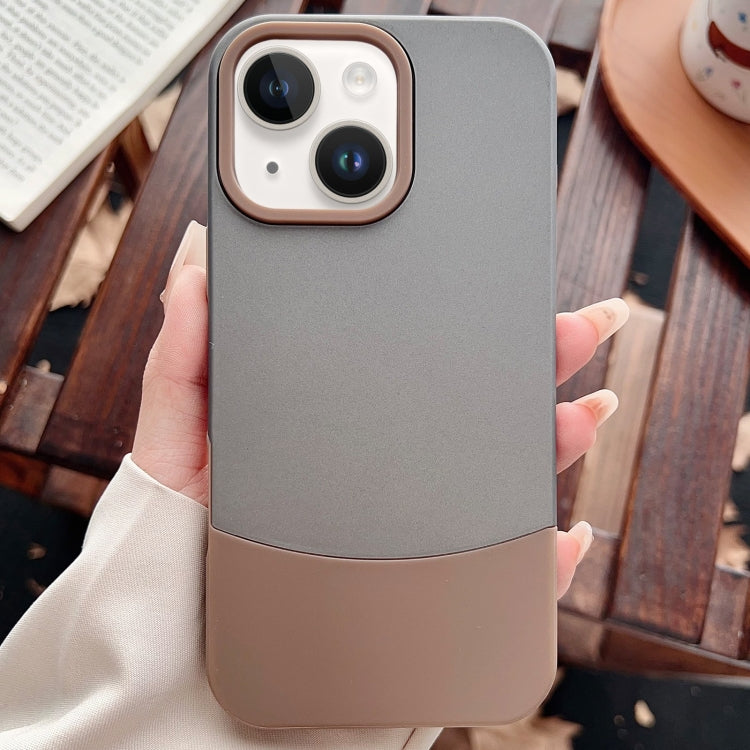 For iPhone 14 Color Contrast 2 in 1 Skin Feel PC Hybrid TPU Phone Case