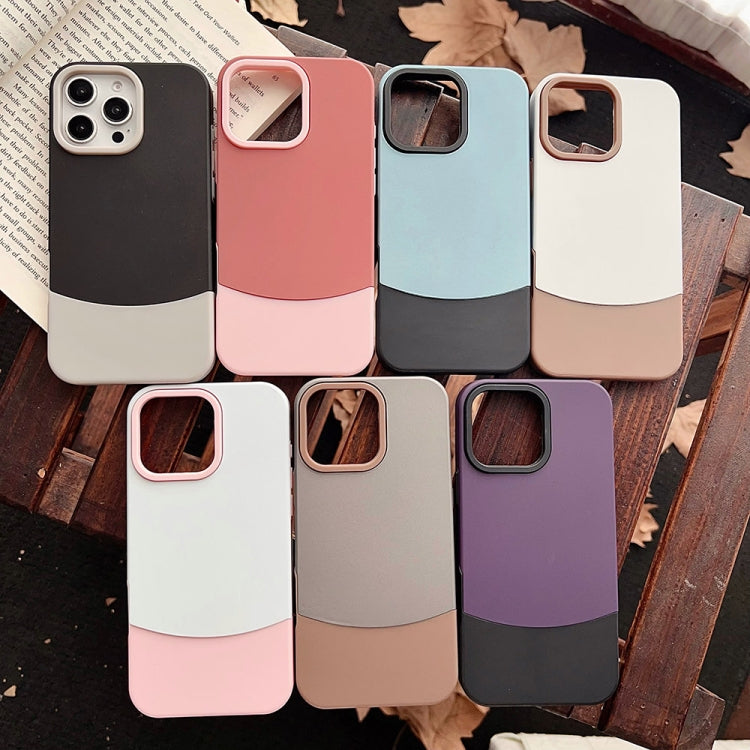 For iPhone 15 Pro Color Contrast 2 in 1 Skin Feel PC Hybrid TPU Phone Case