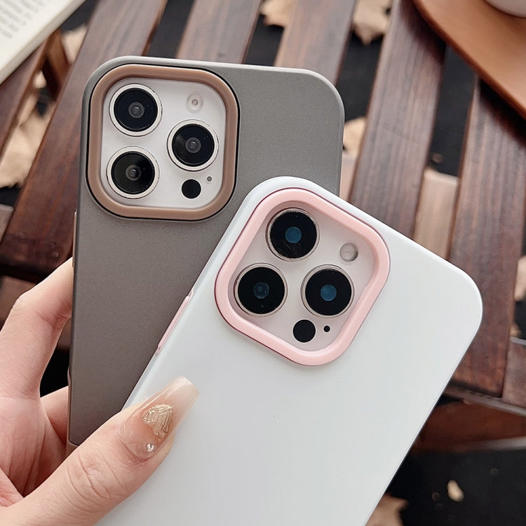 For iPhone 16 Pro Color Contrast 2 in 1 Skin Feel PC Hybrid TPU Phone Case