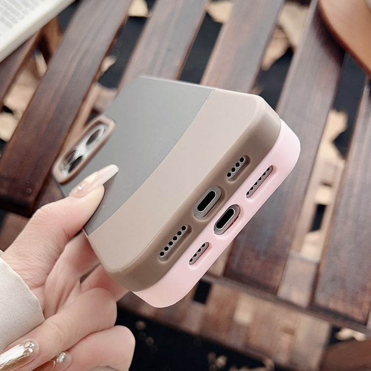 For iPhone 14 Color Contrast 2 in 1 Skin Feel PC Hybrid TPU Phone Case