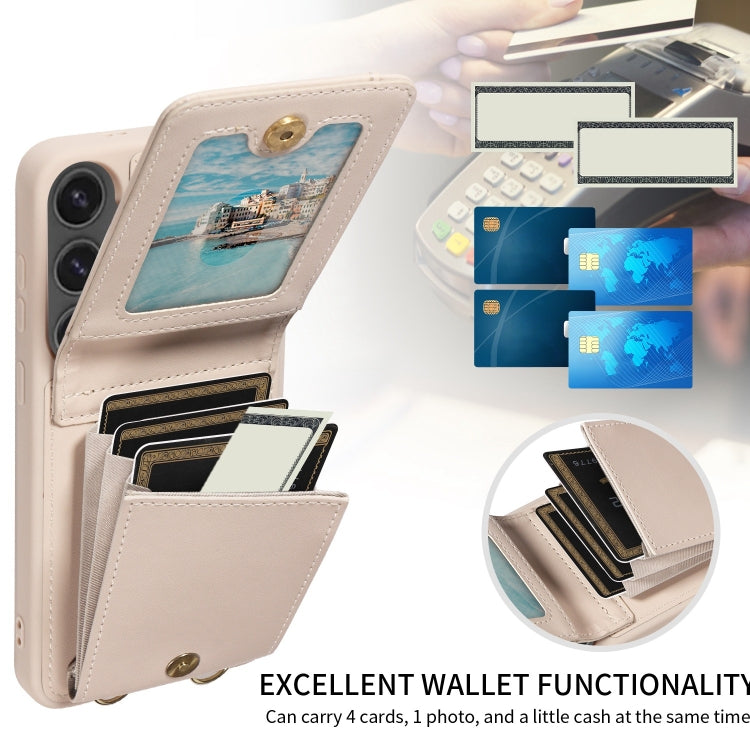For Samsung Galaxy S24 FE 5G Crossbody Lanyard Zipper Wallet Leather Phone Case