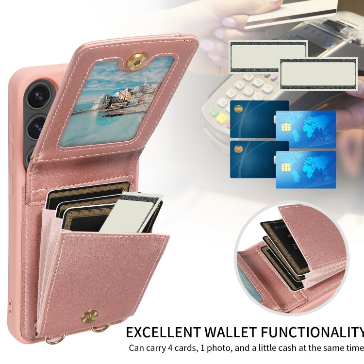 For Samsung Galaxy S24 FE 5G Crossbody Lanyard Zipper Wallet Leather Phone Case