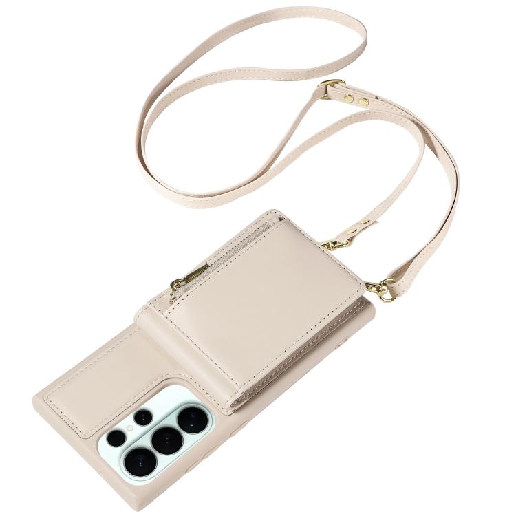 For Samsung Galaxy S26 Ultra 5G Crossbody Lanyard Zipper Wallet Leather Phone Case