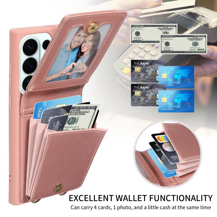 For Samsung Galaxy S26 Ultra 5G Crossbody Lanyard Zipper Wallet Leather Phone Case
