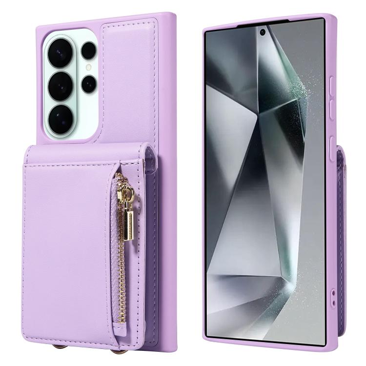 For Samsung Galaxy S26 Ultra 5G Crossbody Lanyard Zipper Wallet Leather Phone Case