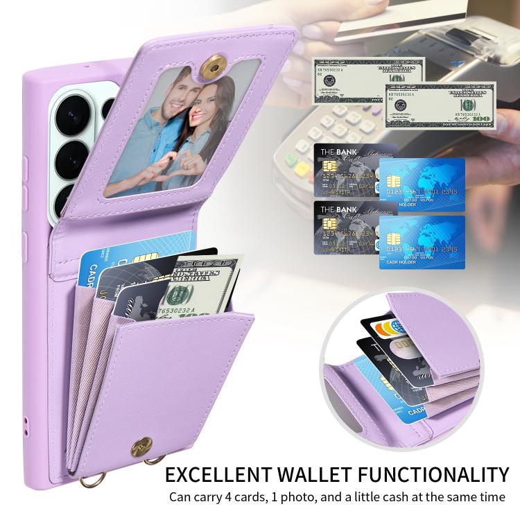 For Samsung Galaxy S26 Ultra 5G Crossbody Lanyard Zipper Wallet Leather Phone Case