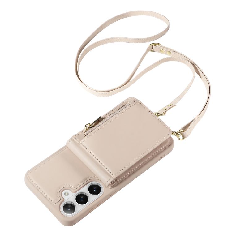 For Samsung Galaxy S26+ 5G Crossbody Lanyard Zipper Wallet Leather Phone Case