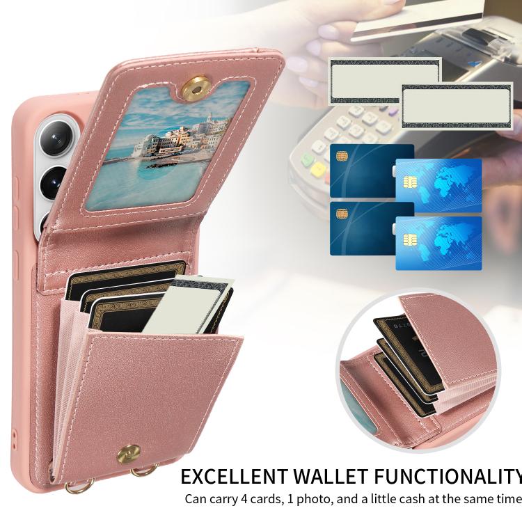 For Samsung Galaxy S26+ 5G Crossbody Lanyard Zipper Wallet Leather Phone Case