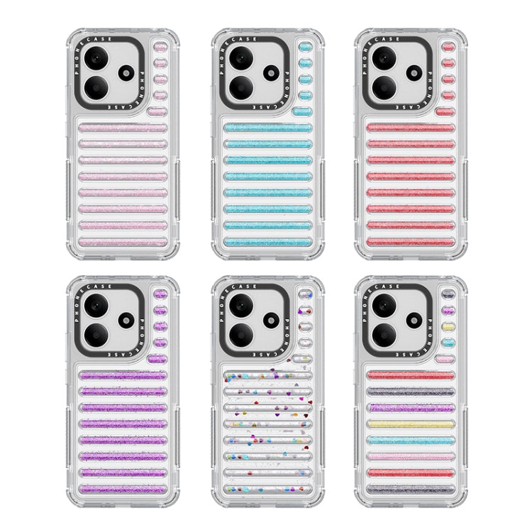 For Redmi Note 14 5G Capsule Glitter TPU Hybrid PC Airbag Phone Case