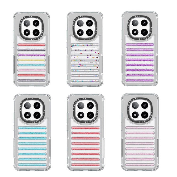 For Redmi Note 14 Pro 5G Capsule Glitter TPU Hybrid PC Airbag Phone Case