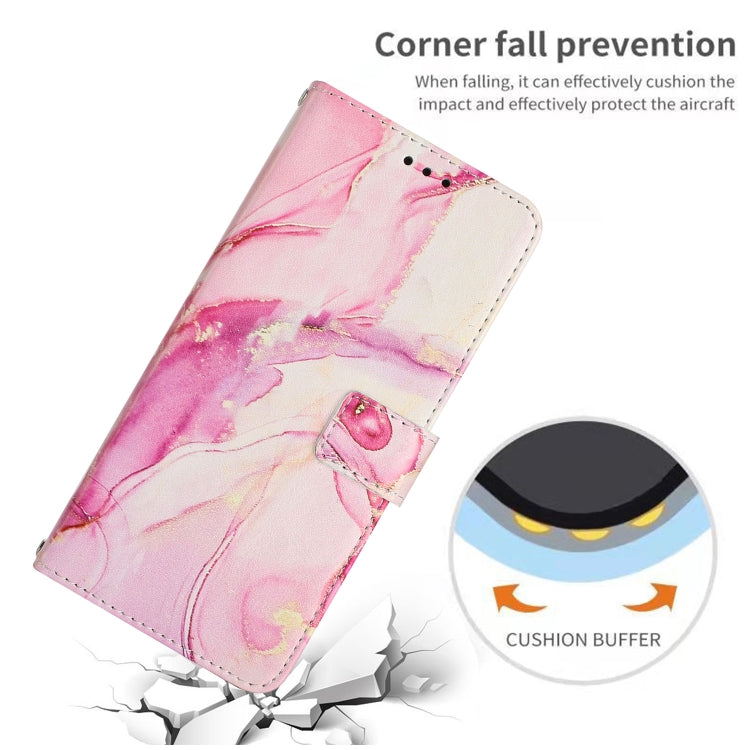 For Motorola Moto G Power 5G 2024 Painted Marble Pattern Leather Phone Case