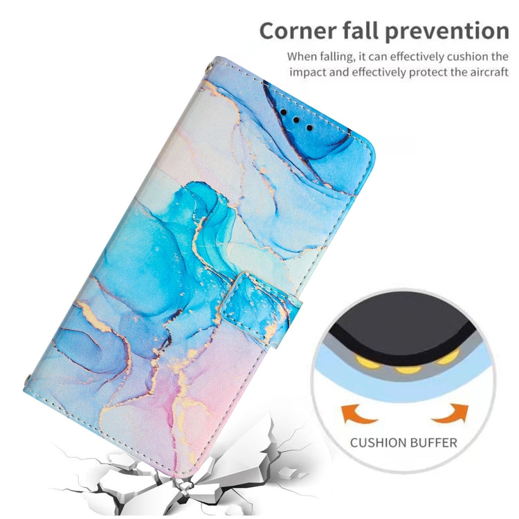 For Motorola Moto G04 / G24 / G04S Painted Marble Pattern Leather Phone Case